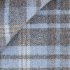 Twill Carreaux Bleu Gris