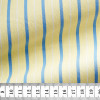 Popeline Rayé Jaune Bleu