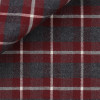 Twill Carreaux Gris Bordeaux
