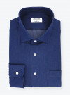 Chemise Denim Uni Bleu