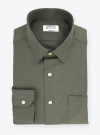 Chemise Tissu Coton/Lin Vert Olive