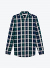 Chemise Chambray Carreaux Bleu Vert