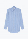 Chemise Chambray Rayé Bleu