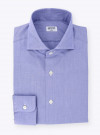 Chemise Fil à Fil Uni Bleu
