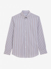 Chemise Popeline Rayé Marron