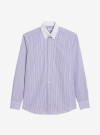 Chemise Popeline Rayé Parme Violet