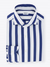 Chemise Popeline Rayé Bleu