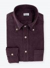 Chemise Velours Uni Bordeaux