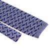 Cravate Bleue Motifs Zigzag