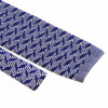 Cravate Bleue Motifs Zigzag