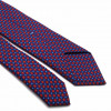 Cravate Bleue Navy en Soie Imprimée