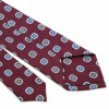 Cravate Framboise Motifs Fleurs Gris Bleu