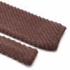 Cravate Tricot Marron, Crème