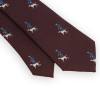 Cravate bordeaux motifs chasseur