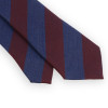 Cravate club en laine et soie bordeaux et bleue
