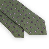 Cravate vert clair pois violets et beiges