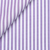 Popeline Rayé Blanc Violet