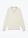 Pull Coton Cachemire Ecru