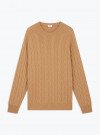 Pull Col Rond Camel
