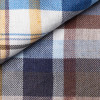 Twill Carreaux Marron Bleu