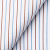 Twill Rayé Bleu Marron