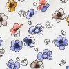 Popeline Motif Bleu Rouge
