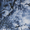 Popeline Motif Bleu