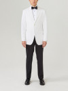 Veste Smoking Seersucker Blanc