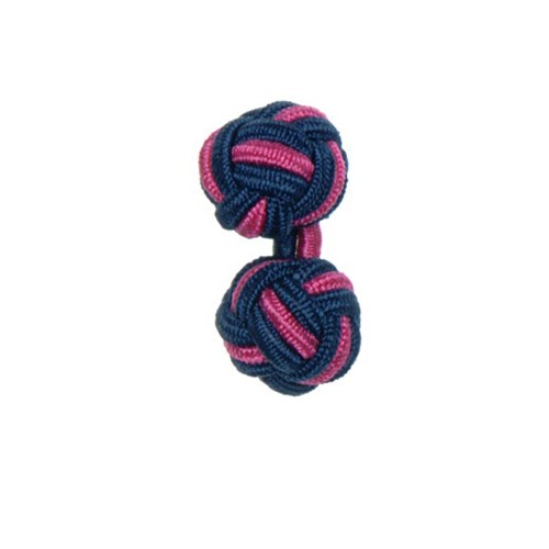Boutons Manchette en Passementerie NavyFuchsia