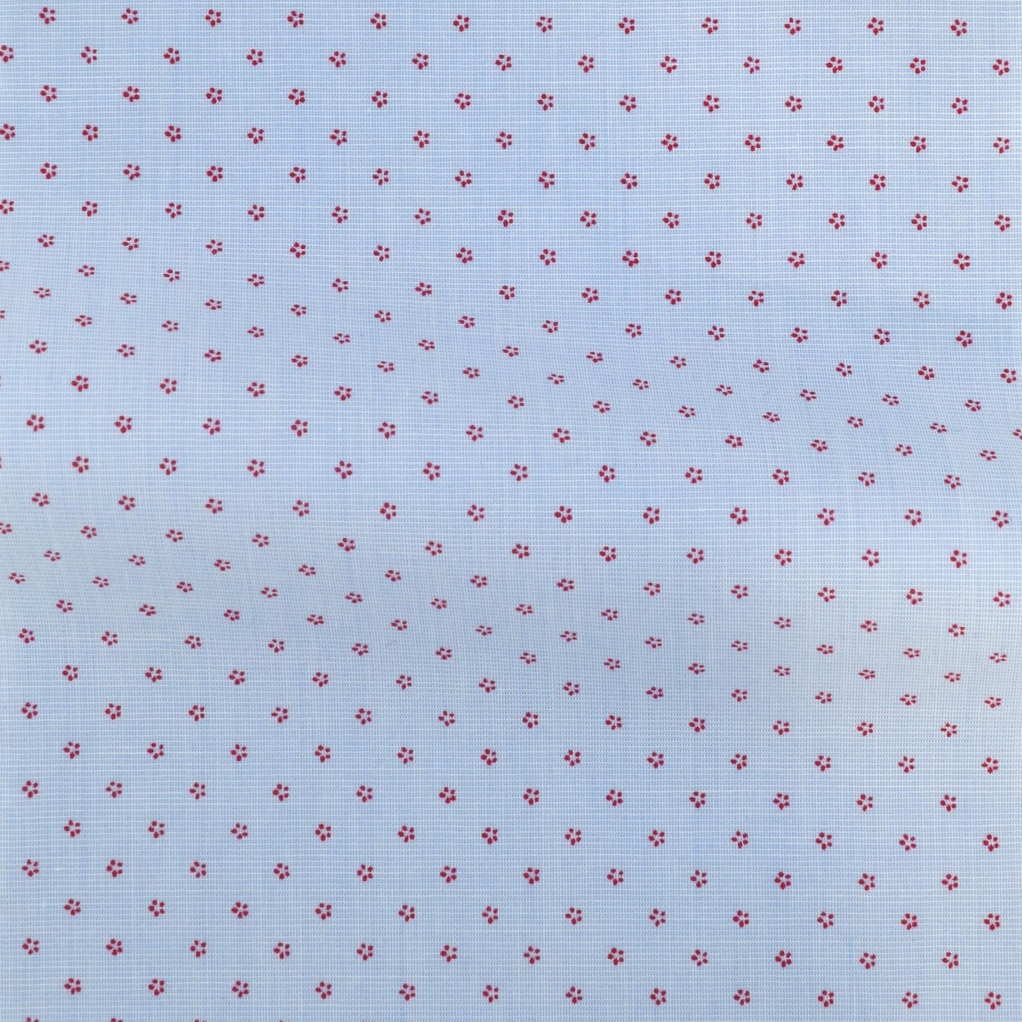 Fil à Fil Motif Bleu Rouge