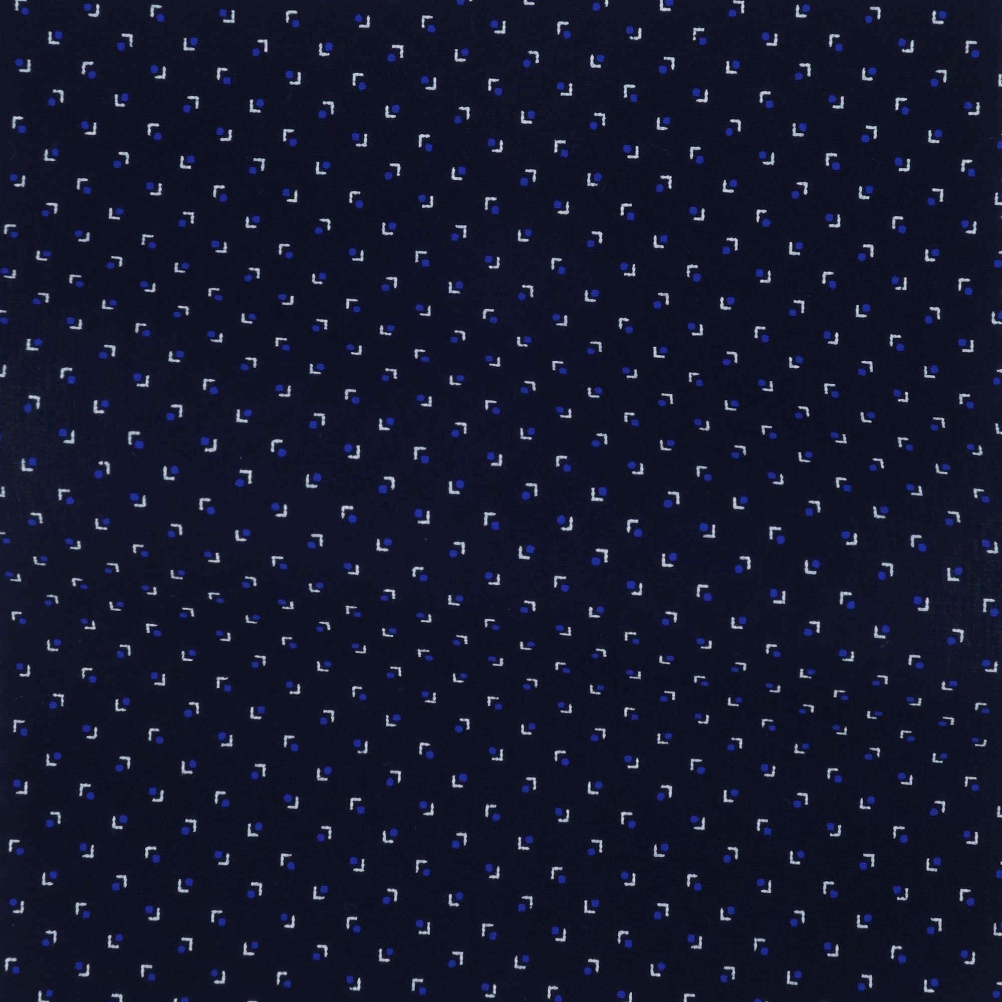 Popeline Motif Bleu