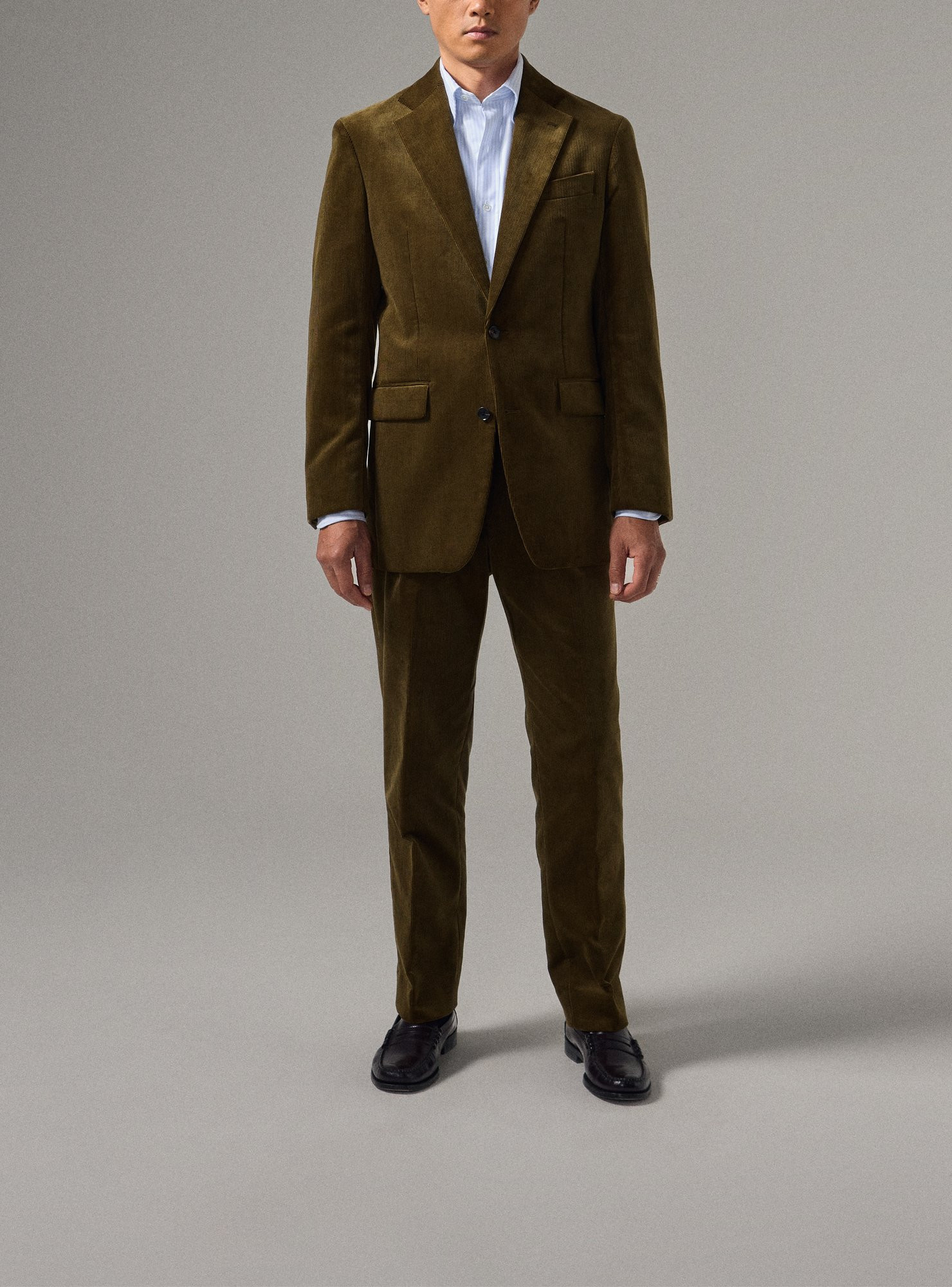 Costume Velours Olive