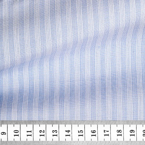 Tissu fil à fil rayé bleu