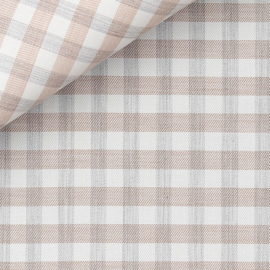 Twill Carreaux Marron