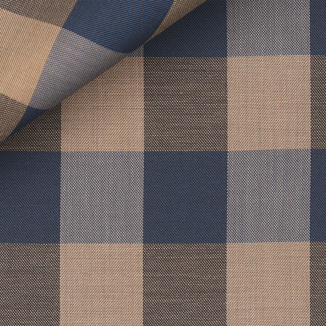 Twill Carreaux Marron