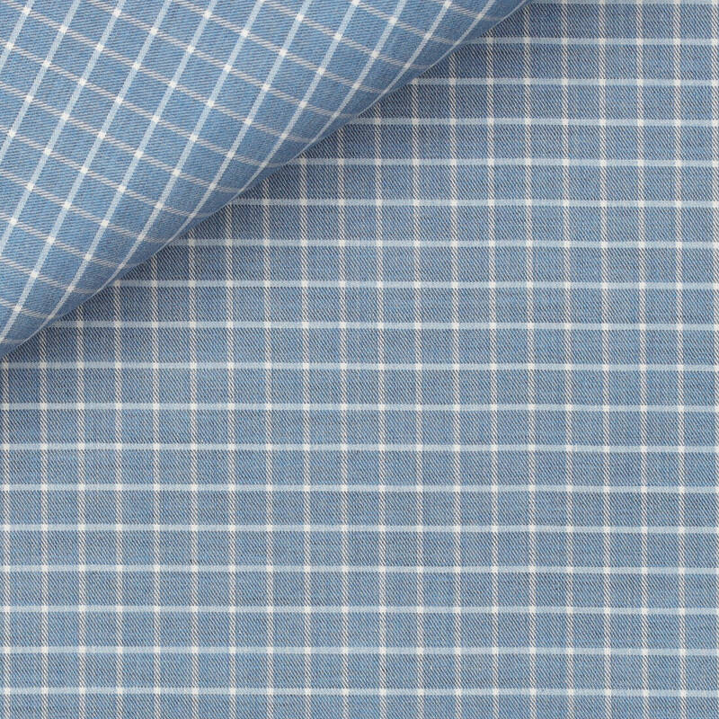 Flanelle Carreaux Bleu