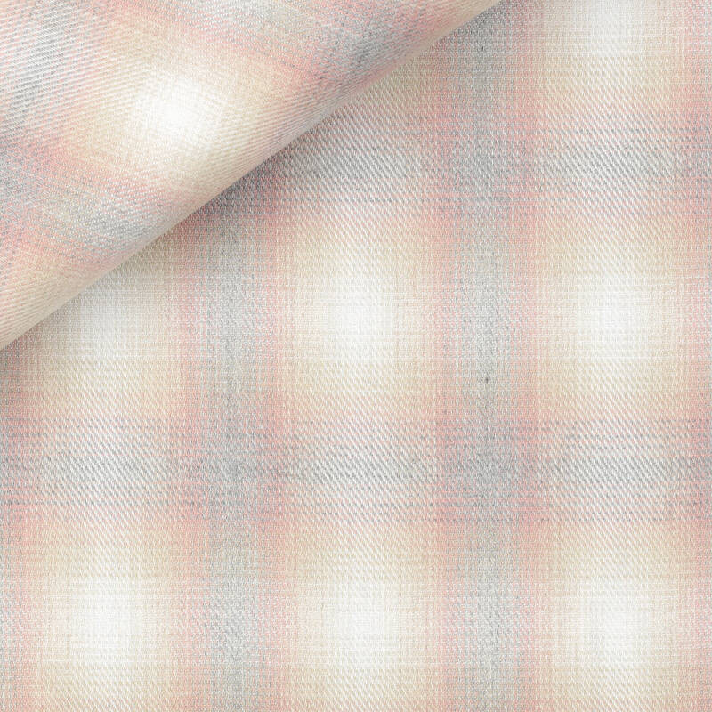 Twill Carreaux Beige Rose