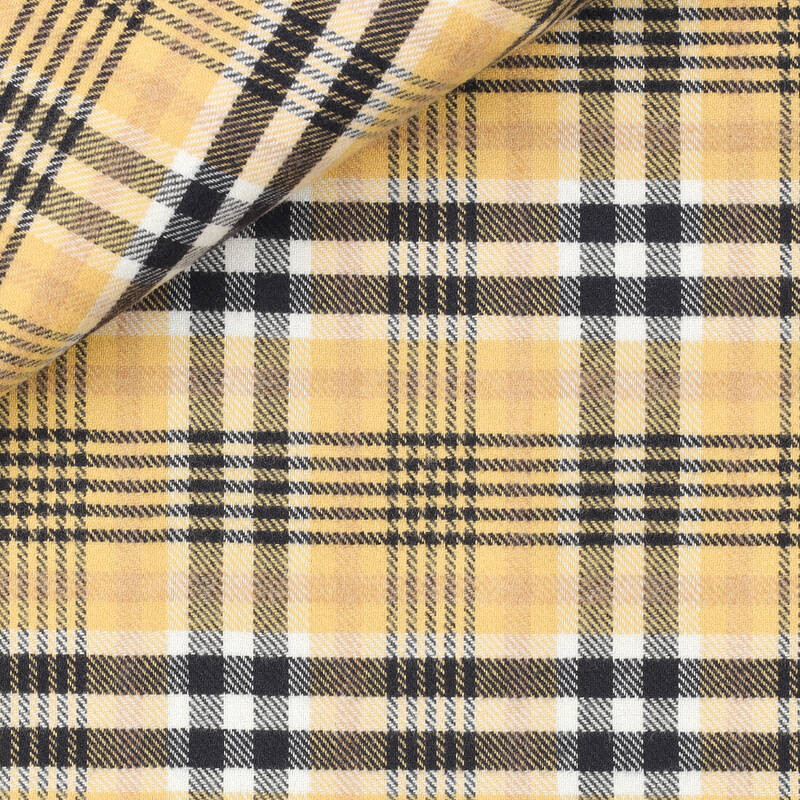 Twill Carreaux Beige Noir