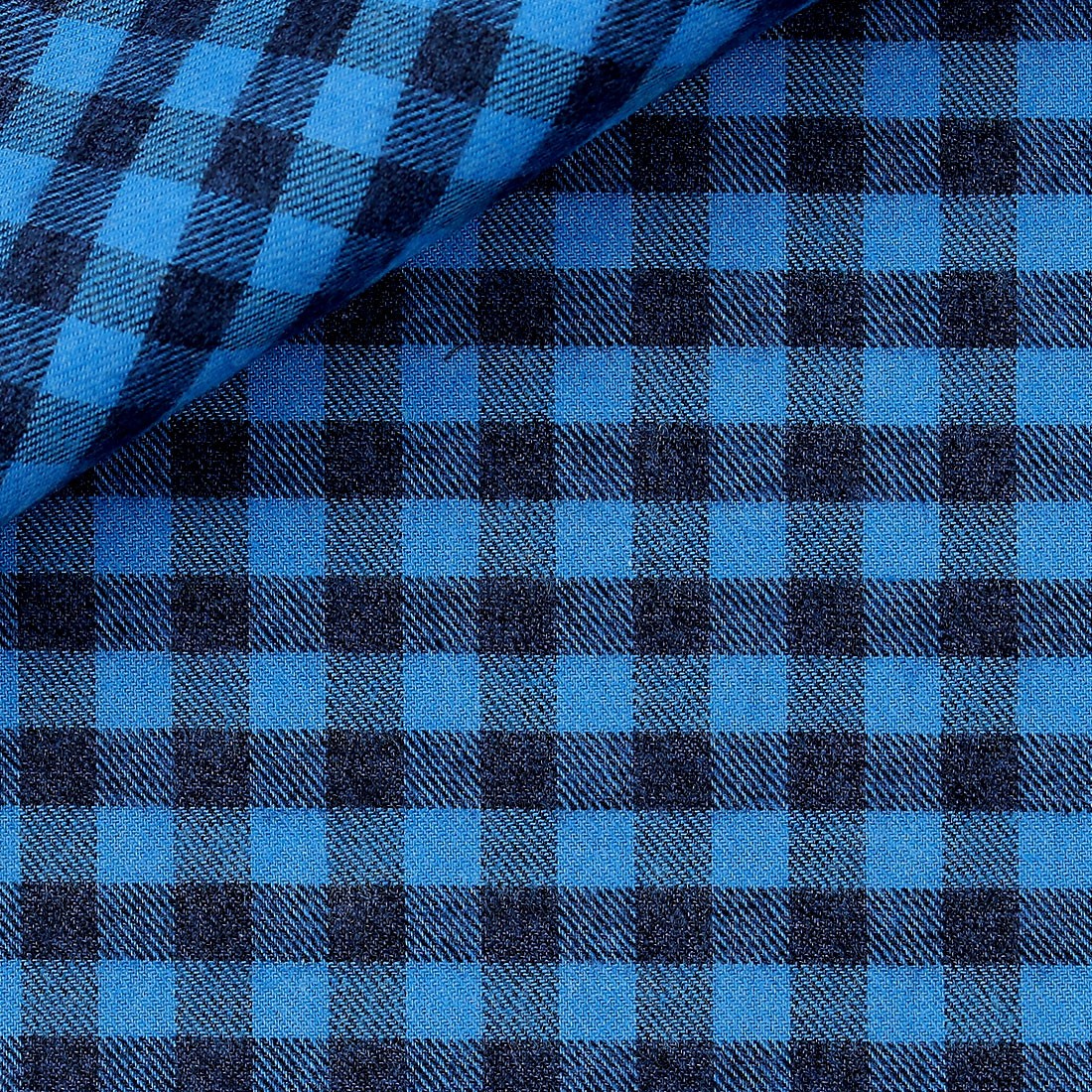 Flanelle Carreaux Bleu