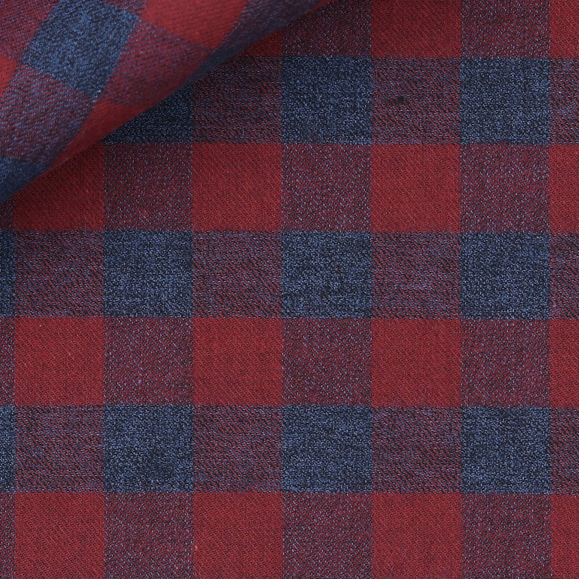 Flanelle Carreaux Bleu Rouge