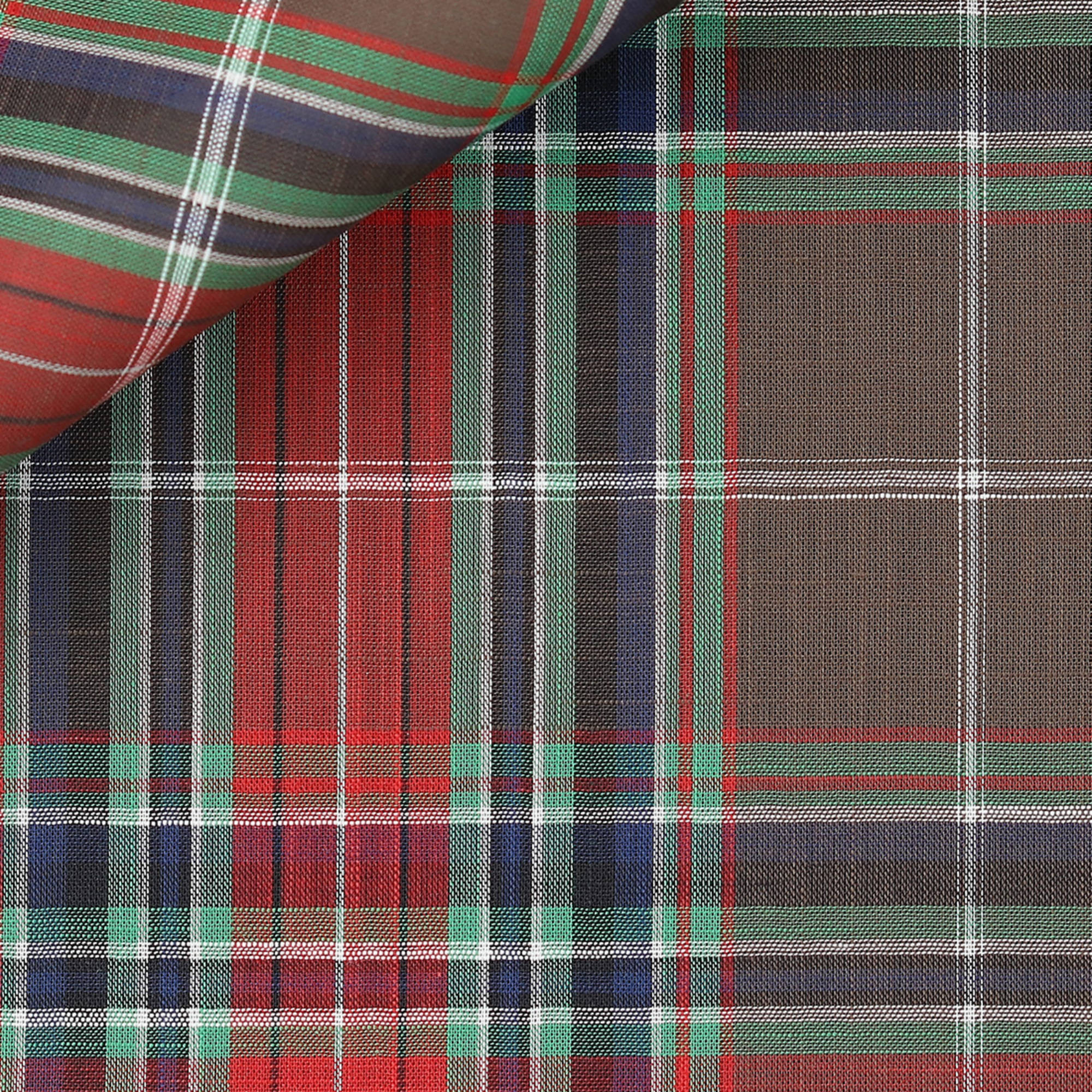 Chambray Carreaux Marron