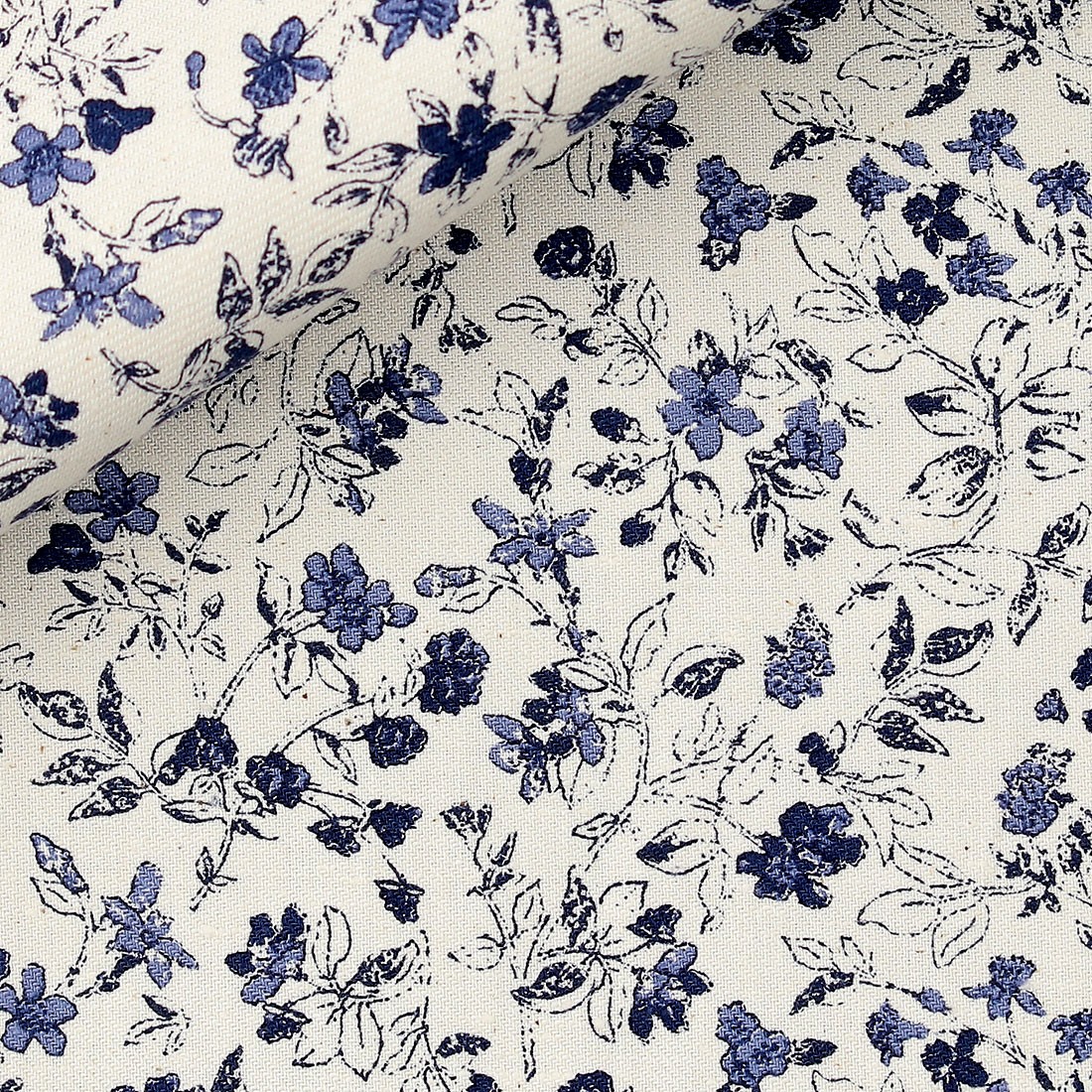 Gabardine Motif Bleu