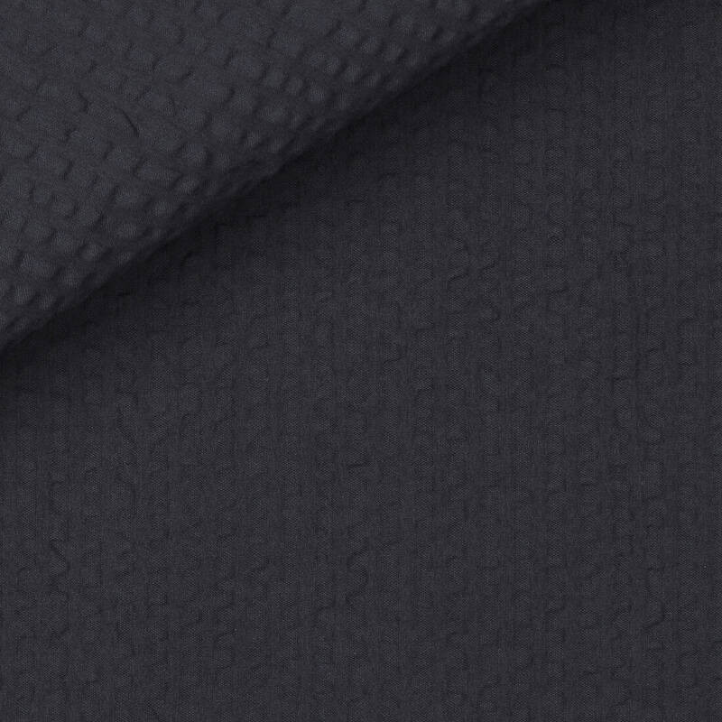 Seersucker Uni Noir