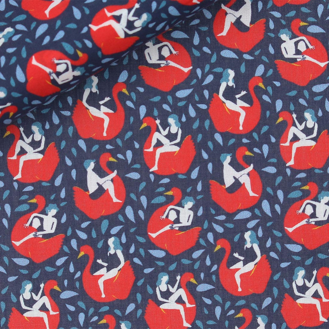 Mousseline Motif Rouge