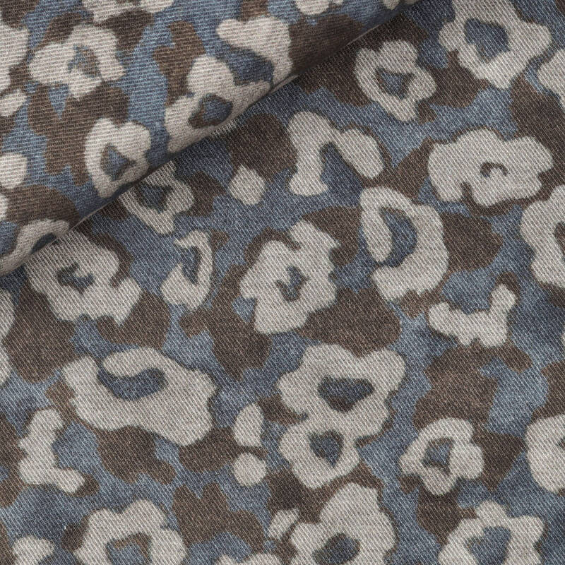 Flanelle à Motif Bleu Marron