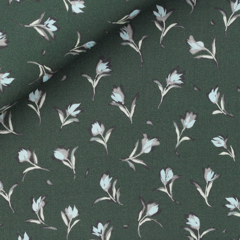 Mousseline Motif Bleu