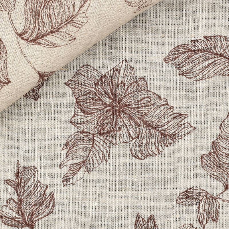 Lin Motif Beige Marron