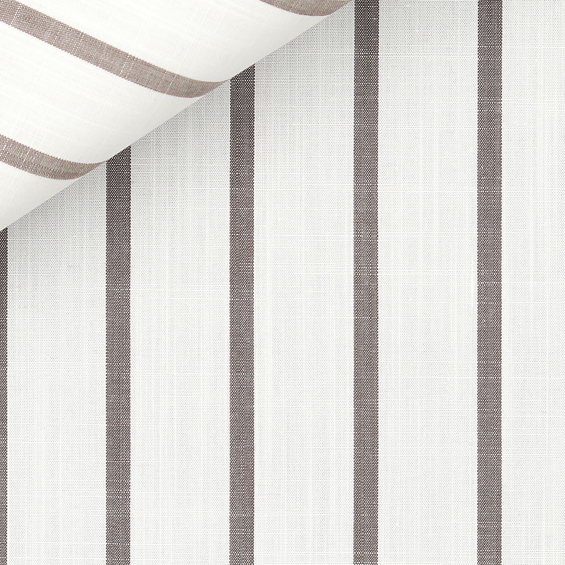 Chambray Rayé Marron