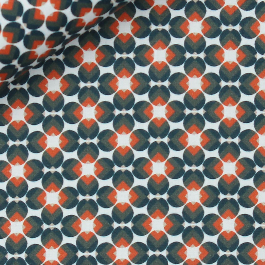 Popeline Motif Orange