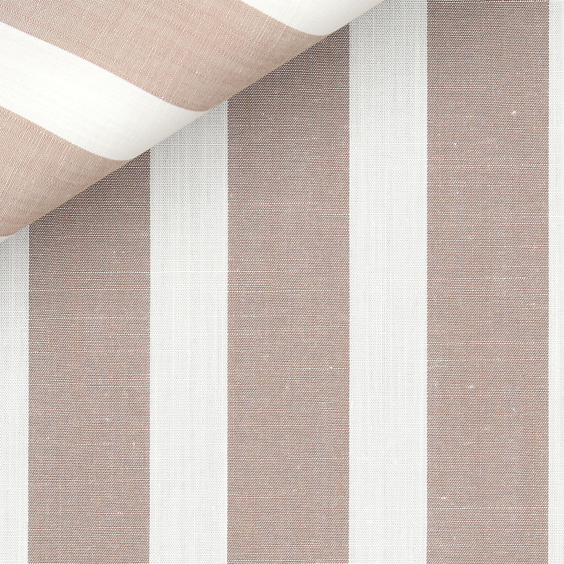 Chambray Rayé Marron